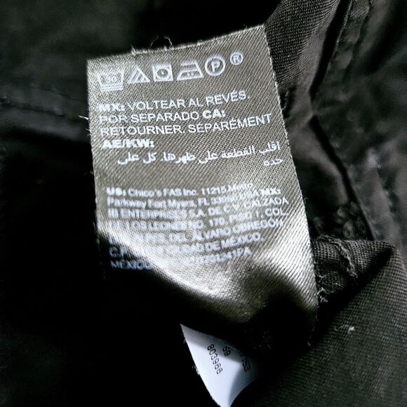 The Slim Crop Womens Crop Pants Black Size 0 Cotton Blend Stretch Button Zip - Picture 9 of 12